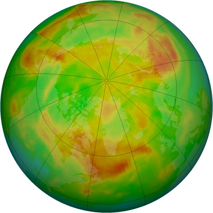 Arctic ozone map for 30 May 1985